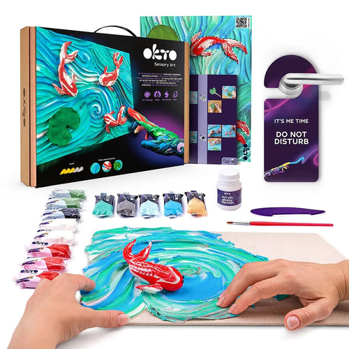3D PICTURES Famous Masterpieces DIY 3D painting creative set ”Koi Carps”