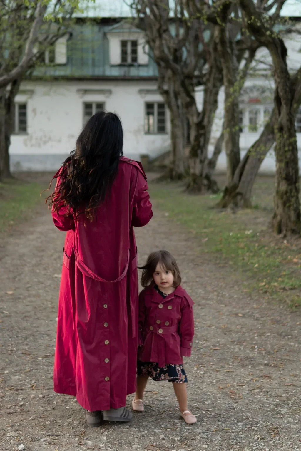 Trenchcoat für Kinder - Bordeauxrot - Baumwolle