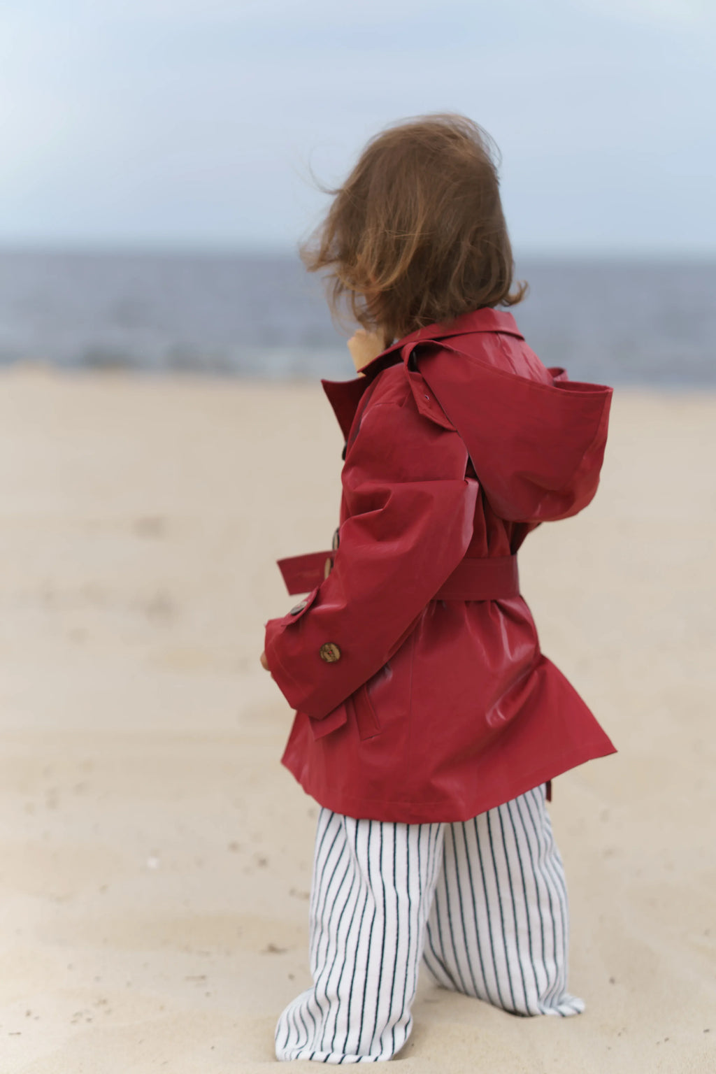Trenchcoat für Kinder - Bordeauxrot - Baumwolle