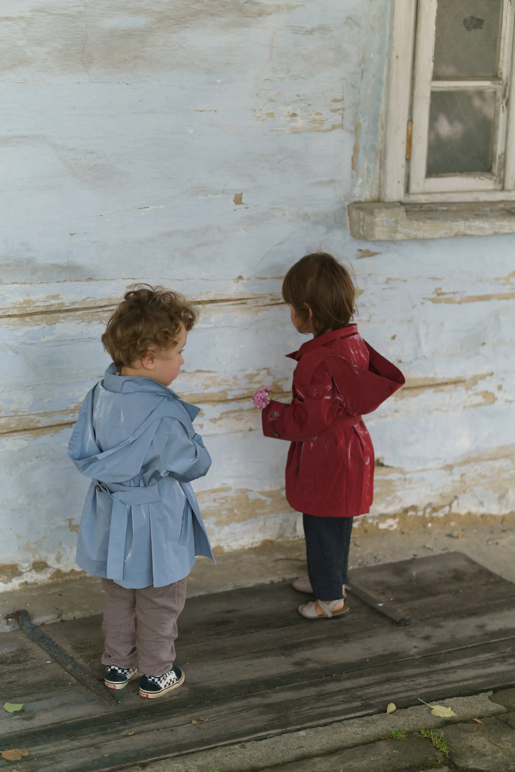 Trenchcoat für Kinder - Bordeauxrot - Baumwolle